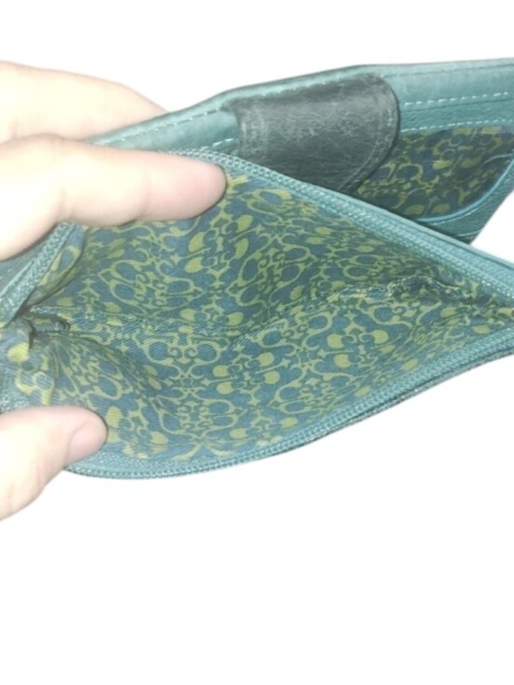 Fossil Teal Leather Wallet with Bird and Key Appliqué - Picture 5 of 6